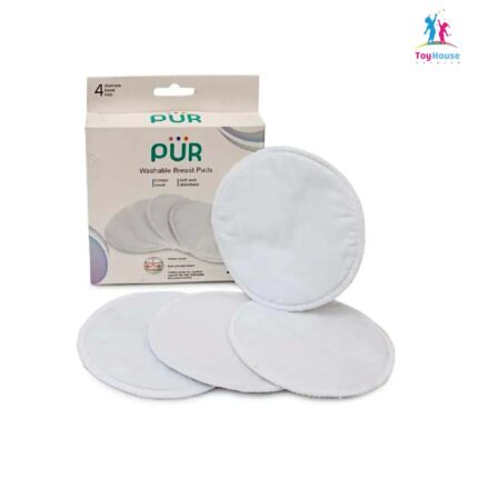 Washable Breast Pads - Soft Cotton, Reusable (4 Pack)